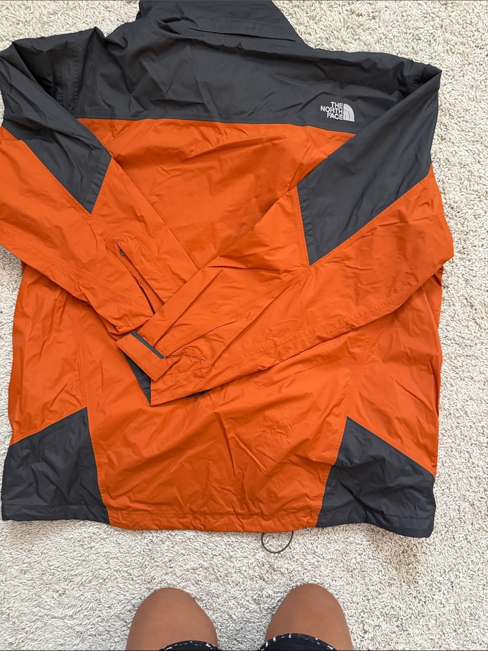 The North Face Orange and Black Waterproof Rain Jacket - Picture 4 of 4